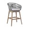 Armen Living Tutti Frutti Indoor Outdoor Bar Height Bar Stool in Light Eucalyptus Wood with Gray Rope LCTFBAGRTK30 - alternate 1